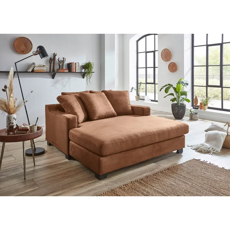 Atlantic Home Collection NOBEL, 100% Polyester, Vintage Braun, XXL Sessel