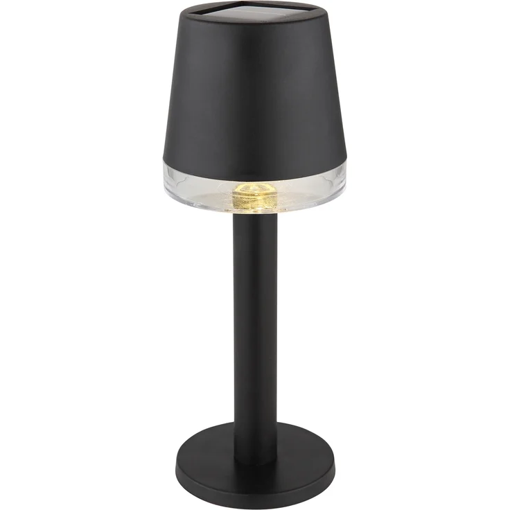 Tischlampe Kabellos Solar Akku Tischleuchte Außen Solarleuchte Schwarz 36632 – Bild 2