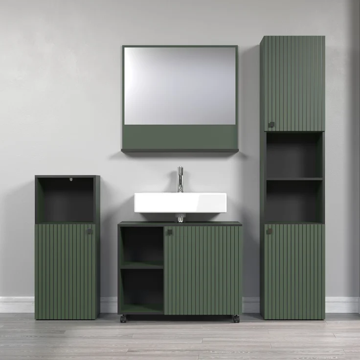 Badmöbel Set Bliss in grün 180 cm – Bild 3