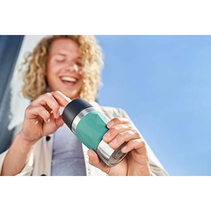 EMSA 'Travel Mug Compact' Thermobecher, Edelstahl, grün, 300 ml – Bild 5
