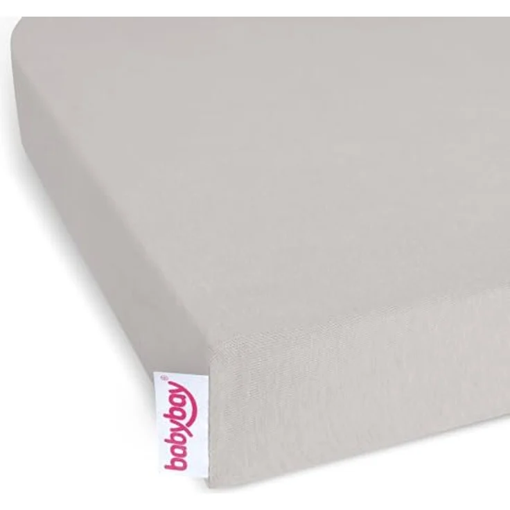 babybay Jersey Spannbetttuch Deluxe mit Membran passend für Modell Original, beige, 81x42 cm (1er Pack) – Bild 1