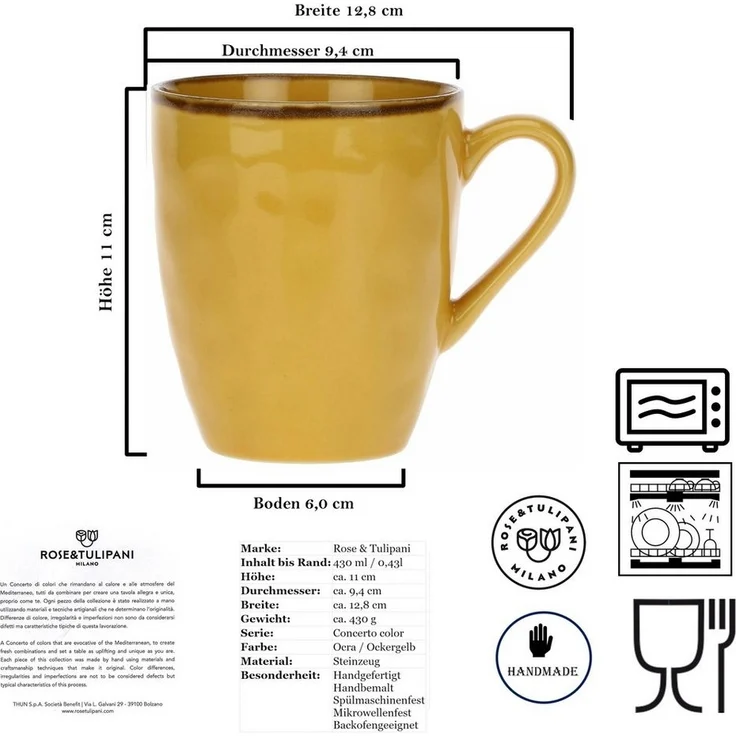 Tasse / Becher 430 ml Concerto Ocra – Bild 2