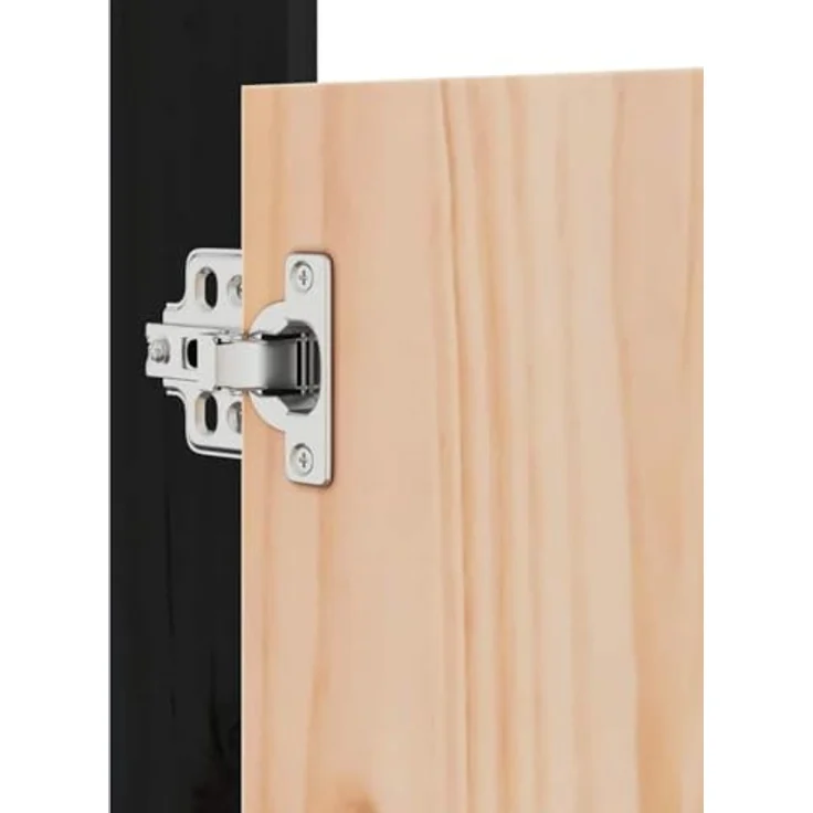 Türen für Outdoor-Küche 2 Stk. Schwarz 50 x 9 x 82 cm Kiefernholz 832362 – Bild 5
