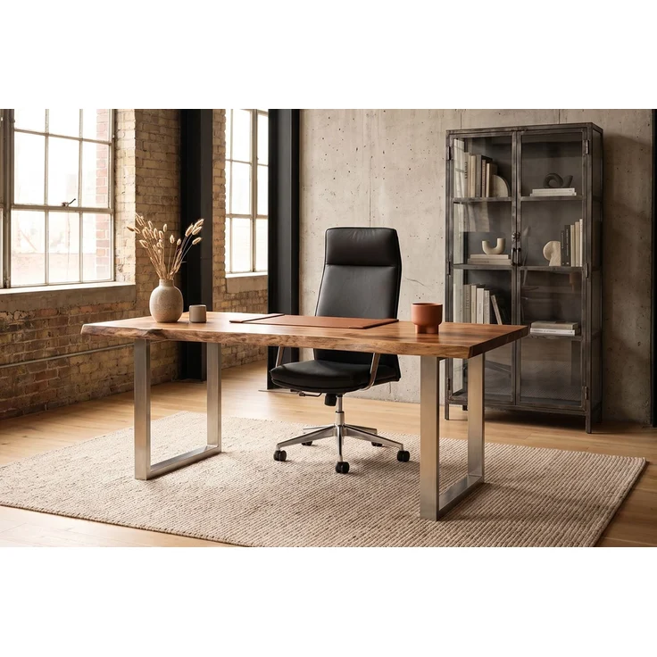 KAWOLA Bürostuhl GIO Schreibtischstuhl drehbar Kunstleder schwarz 119 x 68 x 61 cm – Bild 2