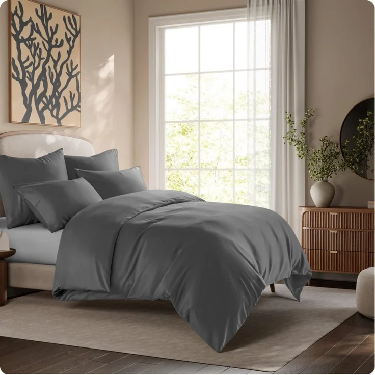 Seralino Bettwäsche Set in Gr. 135x200, 155x220, 200x200 cm, 100% Lyocell (Tencel), Besonders weich & atmungsaktiv – aus natürlichen Eukalyptusfasern – Bild 2