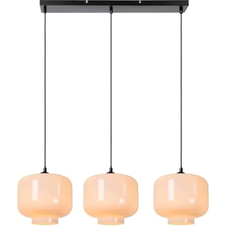 LUCIDE MEDINE Pendelleuchte mit 3xE27-Opal-Glas, höhenverstellbar und dimmbar