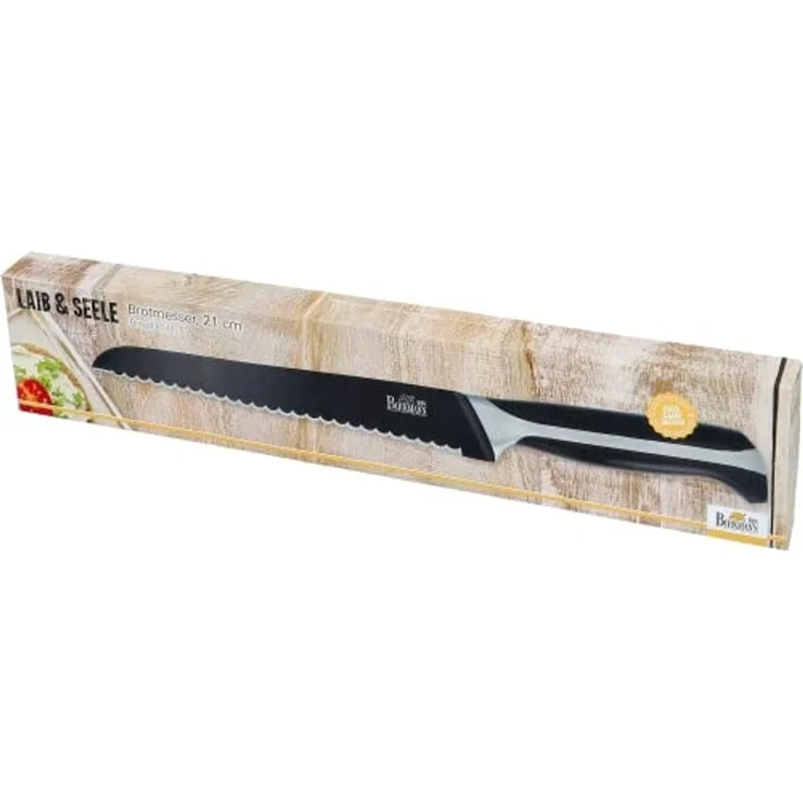 Birkmann 'LAIB & SEELE' Brotmesser, Edelstahl schwarz, 33.4 x 3.4 x 2.2 cm, ergonomischer Griff – Bild 5