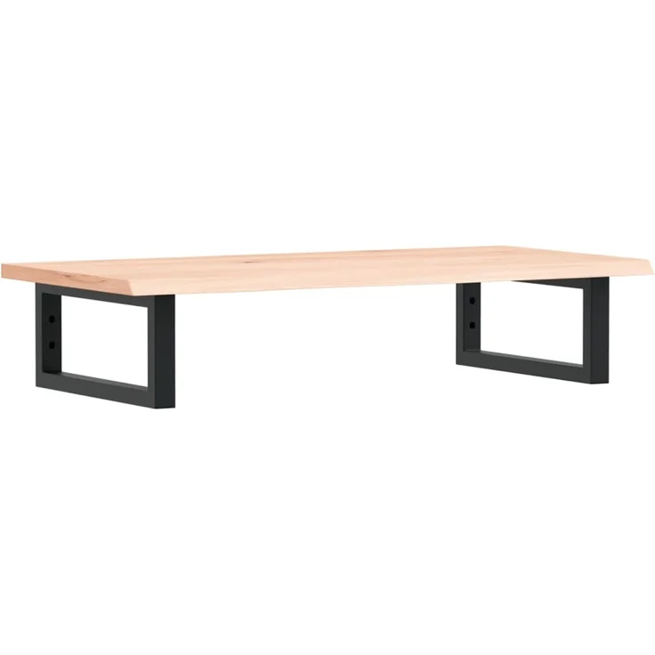 vidaXL Waschtischplatte mit Halterung Stahl und Massivholz Eiche 3302545 – Bild 2