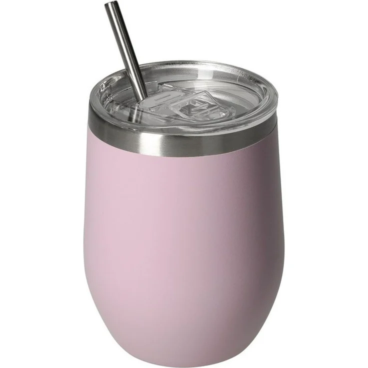 elasto Becher Weinbecher 350 ml Vinova Edelstahl Trinkbecher inkl. Strohhalm, robust, spülmaschinengeeignet, Sommer, Geschenk – Bild 5