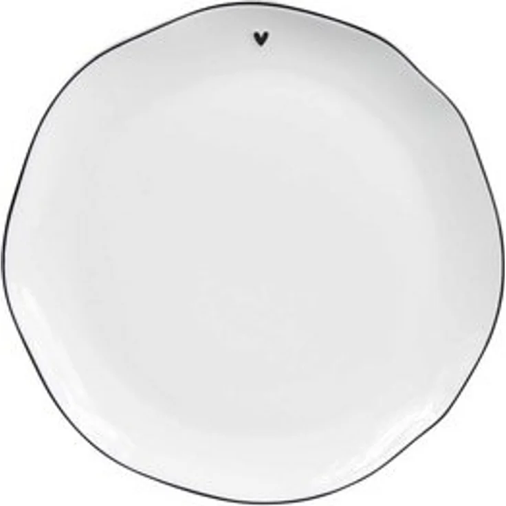 Bastion Collections Geschirr-Set Frühstücksteller - HERZERL - weiß – Bild 5