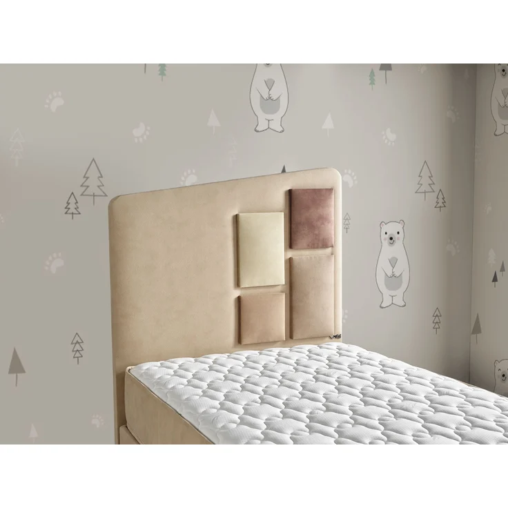Schlafzimmer-Set "Liliana" – Bett mit Bettkasten, Hocker, Kommode und Matratze-Braun – Bild 3