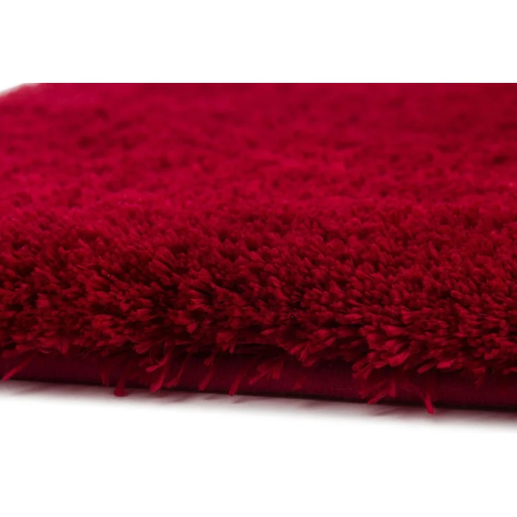 Gözze - Deluxe Badteppich mit extra hohem Flor, 100% Polyester (Mikrofaser), Mit Antirutschbeschichtung, 70x120 cm - Bordeaux – Bild 3