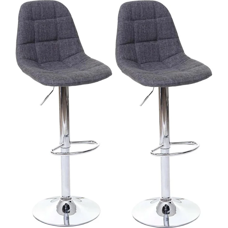 MCW A67-2-V, Barhocker mit 360° Drehfunktion, höhenverstellbar und stabiler Fußstütze, Kunstleder und Metall