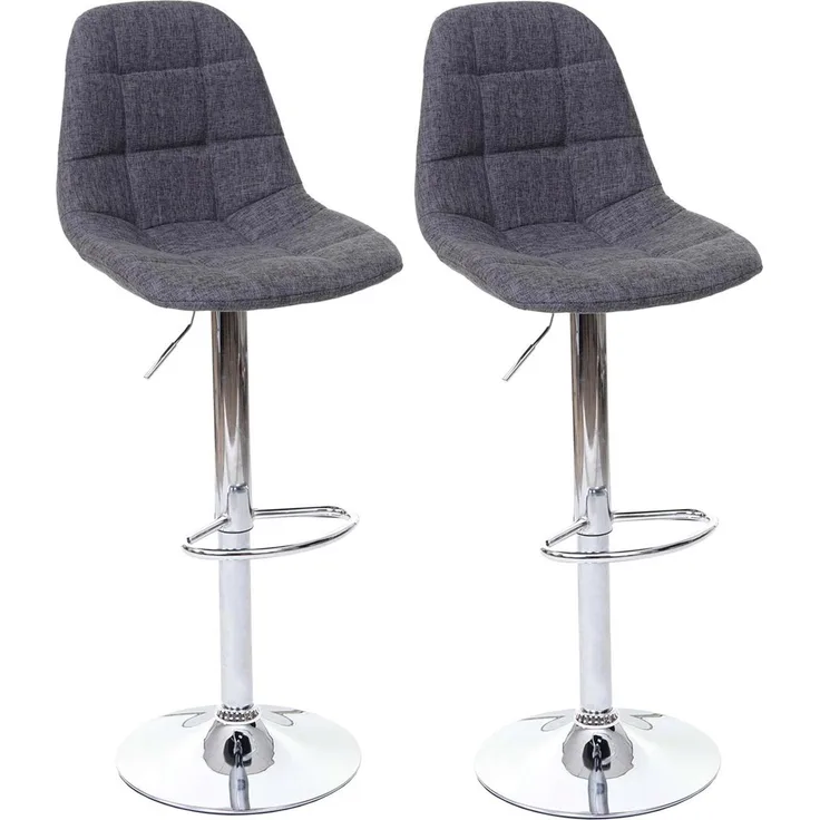 MCW A67-2-V, Barhocker mit 360° Drehfunktion, höhenverstellbar und stabiler Fußstütze, Kunstleder und Metall