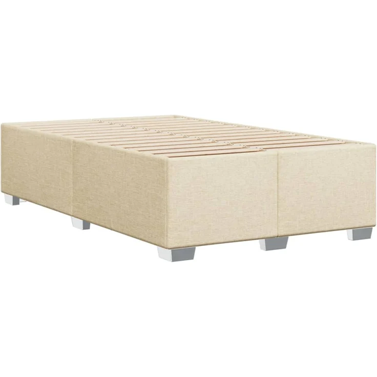 vidaXL Bettgestell ohne Matratze Creme 120x200 cm Stoff 3284469 – Bild 5