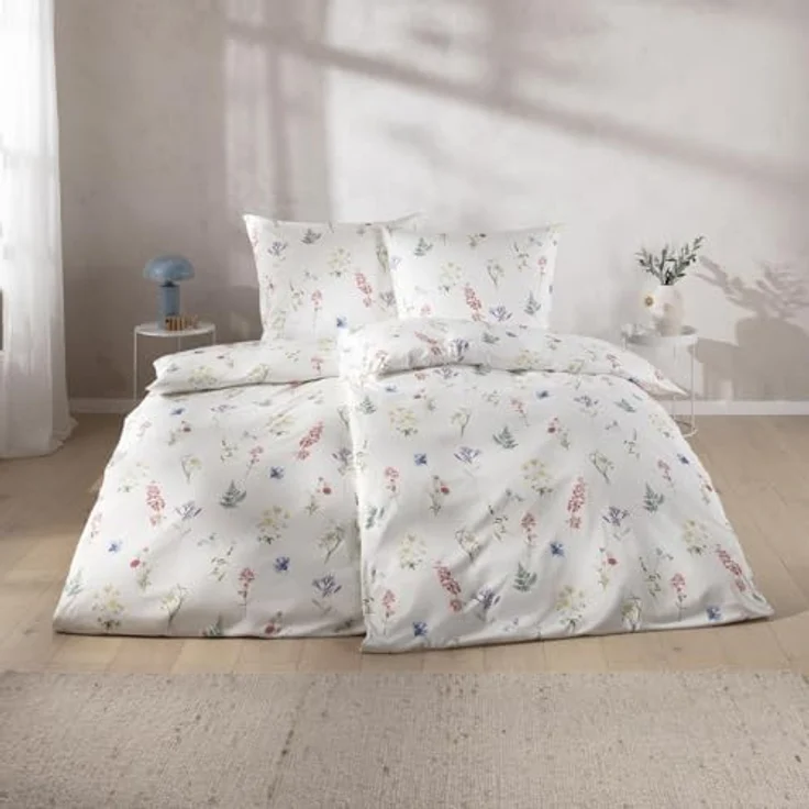 Estella Interlock Jersey Bettwäsche Verna 6302-985 Blumenwiese 135x200 – Bild 3