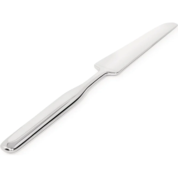 Alessi Collo-Alto, Tafelmesser aus Stahl AISI 420 glänzend poliert, Edelstahl, Silver, 23 x 2 x 5 cm, 6-Einheiten – Bild 1