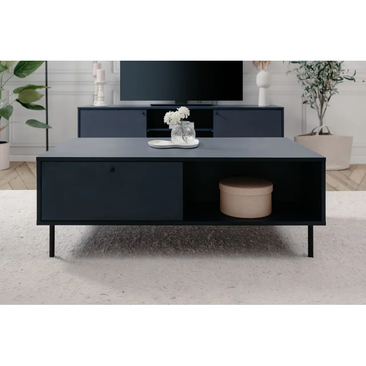 Couchtisch >Caracas< in Navy blau - 110x40x60cm (BxHxT) – Bild 1