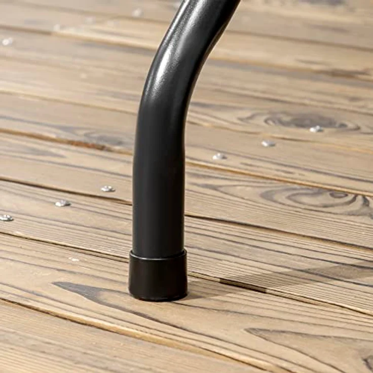 Outsunny Klapp-Gartentisch, dunkelgrau, 180x75.5x73 cm, aus Metall und Kunststoff, für 6 Personen, wetterbeständig und pflegeleicht – Bild 8