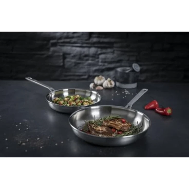 Kuhn Rikon Culinary Fiveply Pfannen-Set 24 cm & 28 cm Unbeschichtet – Bild 3
