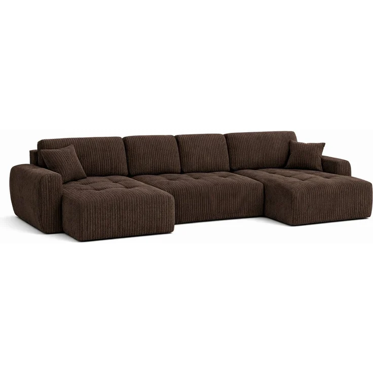 Kaiser Möbel Ecksofa mit Schlaffunktion und Bettkasten, Sofa U-Form, Cordstoff Poso, Ivo U, Strapazierfähiger Cordstoff,Hoher Sitz- und Schlafkomfort – Bild 2