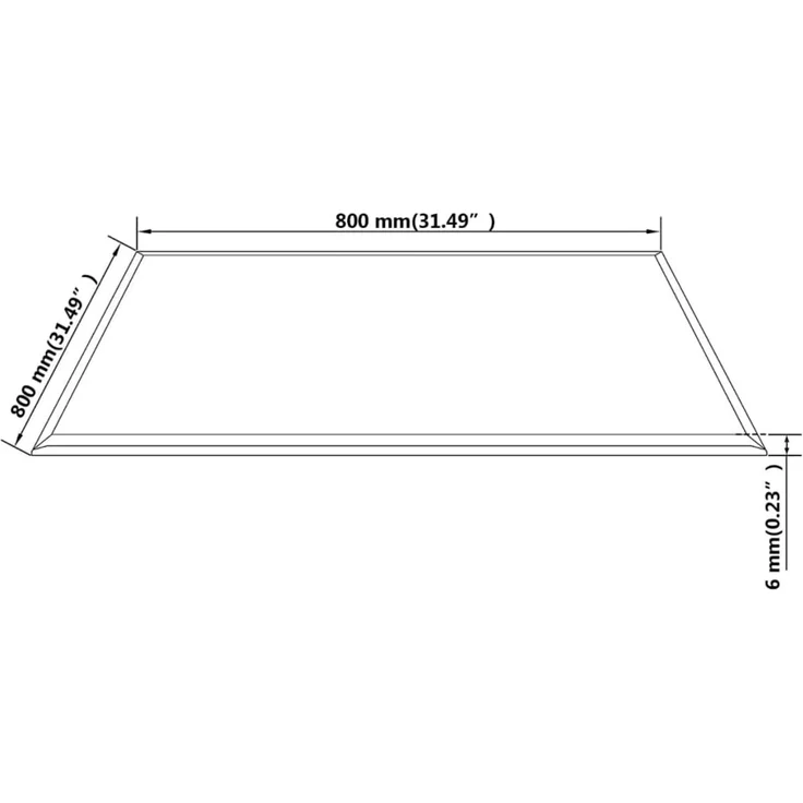 vidaXL Tischplatte aus gehärtetem Glas quadratisch 800x800 mm 243632 – Bild 4