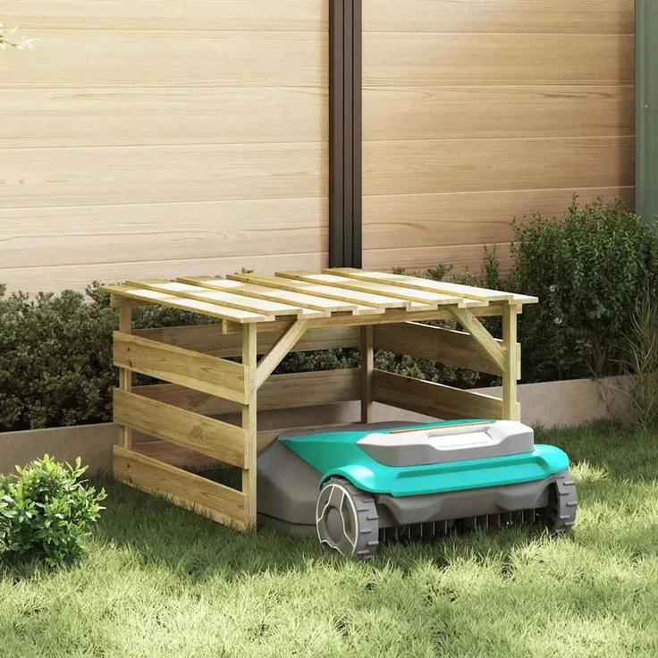 vidaXL Rasenmäher Garage Braun 84 x 80 x 56 cm 42013028