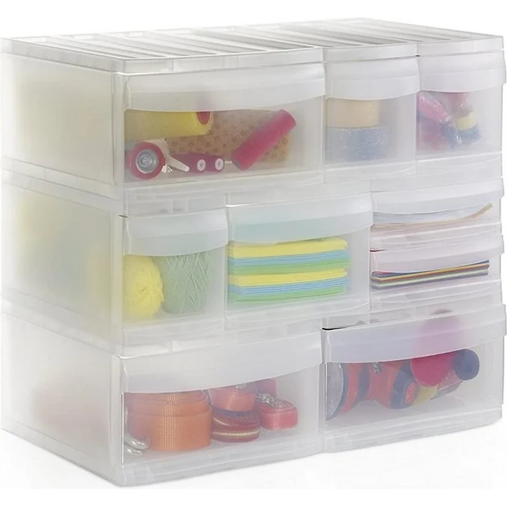 ROTHO Schubladenbox Stapelbare Schublade 10l mit Gummifüsschen – Bild 2