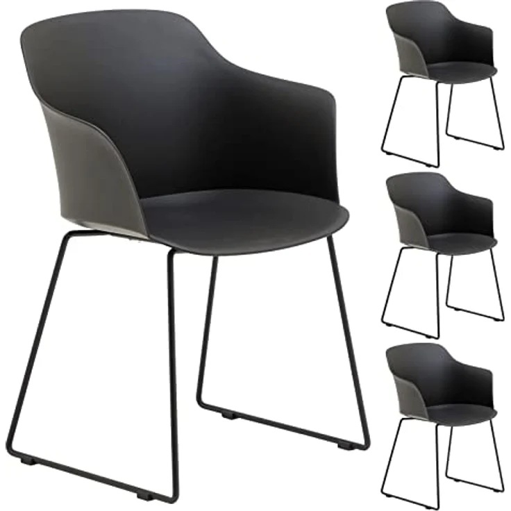 IDIMEX Gartenstuhl FORO (4 St), 4er Set Gartenstuhl aus Kunststoff und Alu schlanker Stuhl aus Polypro – Bild 4