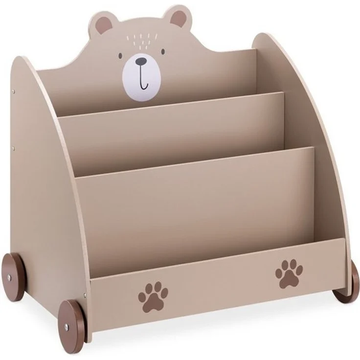 Navaris Bücherwand Bücherregal für Kinder - Buchregal Bär Design - 60 x 58 x 40 cm, 1-tlg. – Bild 4