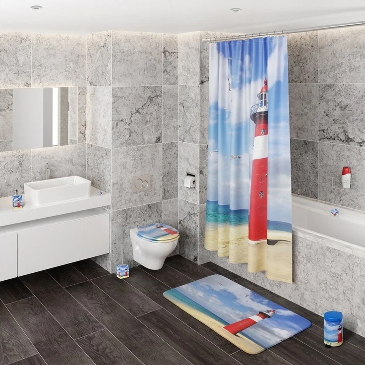 Sanilo Duschvorhang 180 x 200 cm, viele schöne Duschvorhänge zur Auswahl Breite 180 cm, 100% wasserdicht, Anti-Schimmel-Effekt, hochwertige Qualität – Bild 4