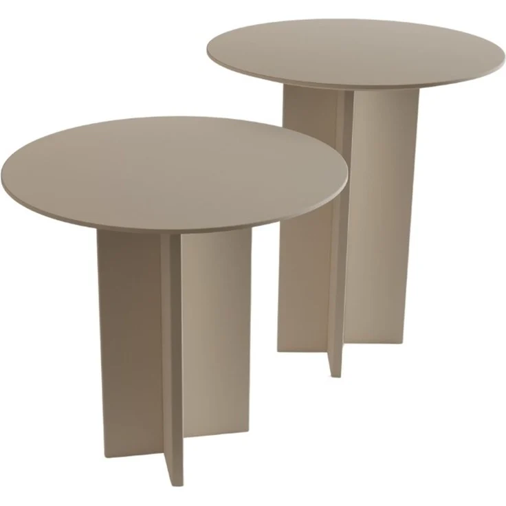 Skye Decor 'Leo (55 + 45) - Cream' Couchtisch-Set, Creme, 40 x 55 x 40 cm – Bild 3