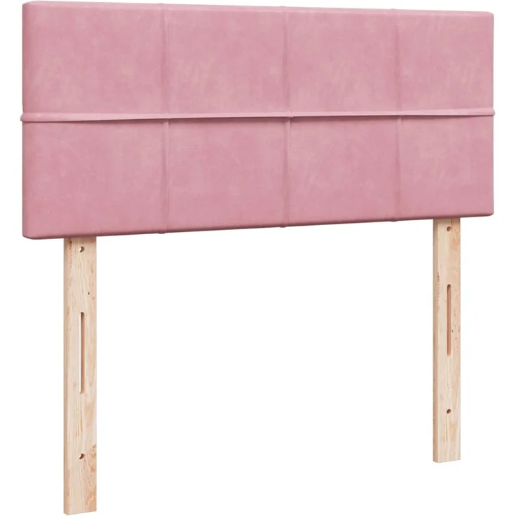 vidaXL Boxspringbett mit Matratze Rosa 120x200 cm Samt 3286287 – Bild 8