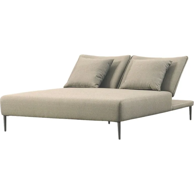 osoltus LIV Premium Daybed Doppelliege Olefin Axroma 190 x 145 cm Taupe Beige