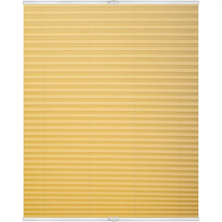 Lichtblick Sonnenschutzsysteme GmbH Plissee Nizza 60 cm x 210 cm (BxL) Gelb Tageslicht; einfache Installation mit Klemmträgern; verspannt