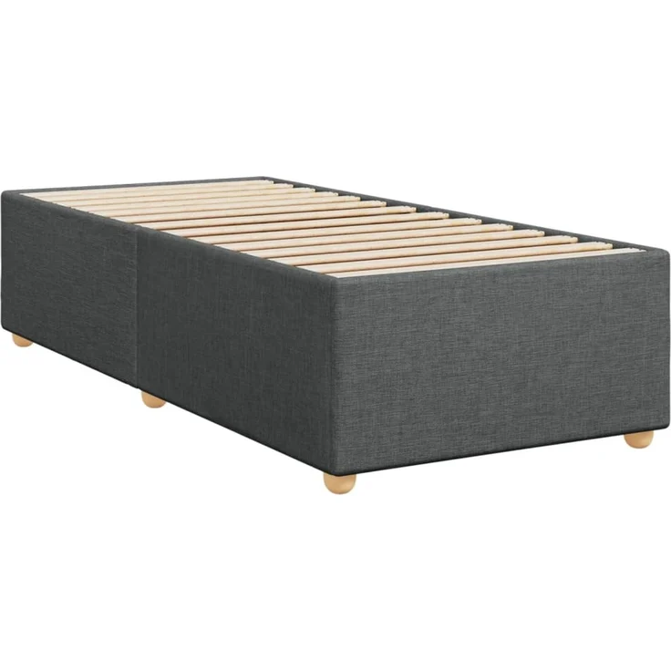 vidaXL Boxspringbett mit Matratze Dunkelgrau 100x200 cm Stoff 3293506 – Bild 10