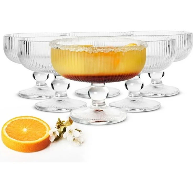 6 Martinigläser Cocktailgläser Eisbecher aus Glas 320ml Dessertschalen – Bild 4