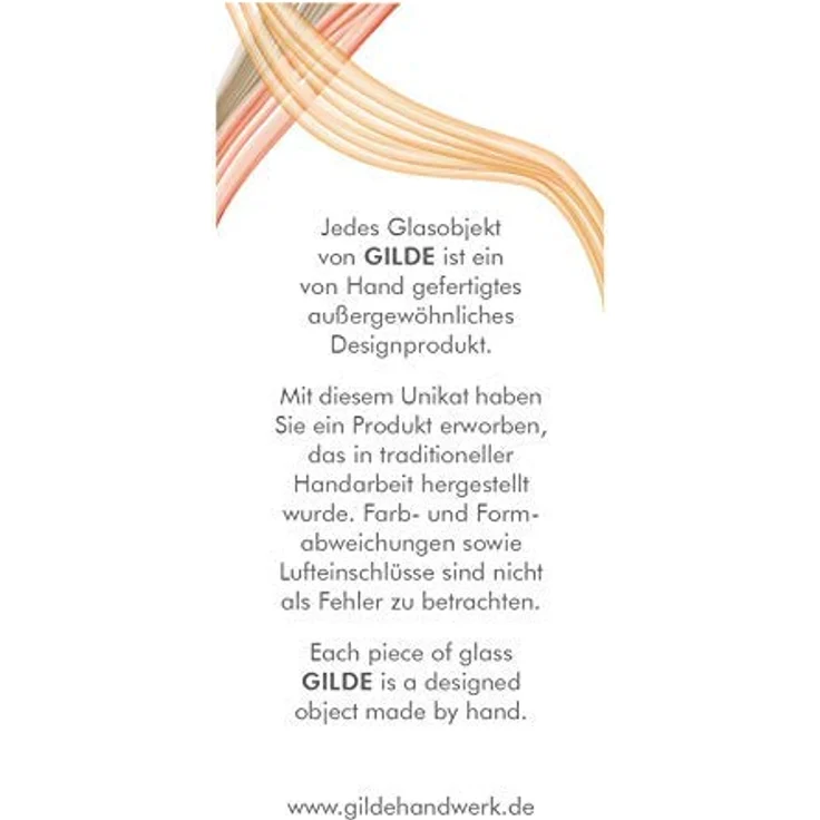 GILDE GLAS art Vase Red Vista, moderne Deko-Vase aus kunstvollem Glas, H 31 cm, Geschenke zur Hochzeit und für Frauen – Bild 5