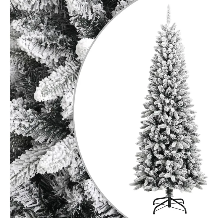 vidaXL Künstlicher Weihnachtsbaum Beschneit 210 cm PVC&PE 345191