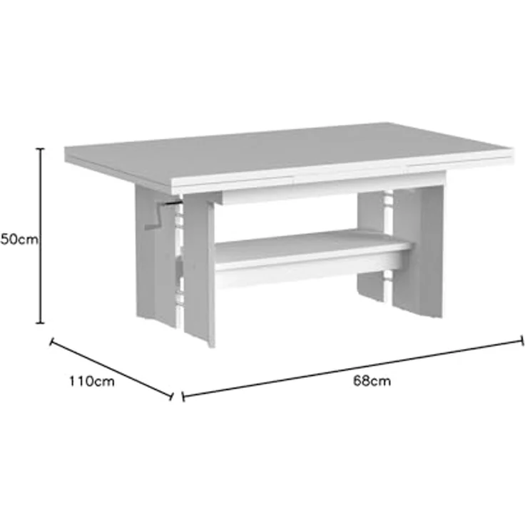 HELA Couchtisch, Höhenverstellbar und ausziehbar – Bild 6