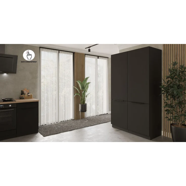 Winkelküche ARIA K-BL ECKE 1 - 215 x 220 + 120 cm Anti Fingerprint Küchenzeile Küchenblock Singleküche Einbauküche Küche Eckküche – Bild 4