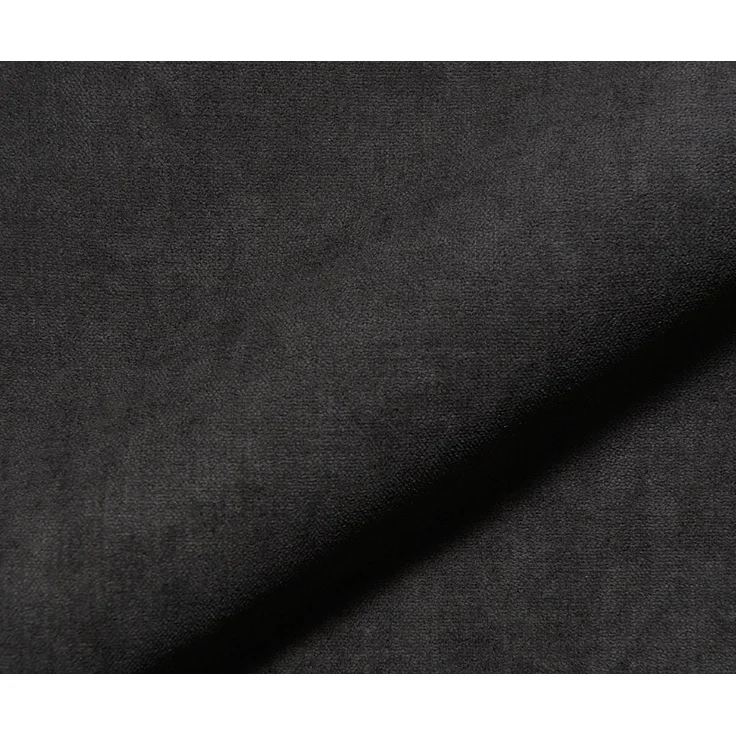 Big-Sofa Lanzo 230x95 cm Mikrofaser Schwarz mit Hocker – Bild 3