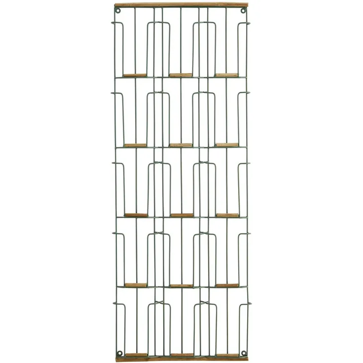 Kartenhalter Wandregal aus Eisen und Bambus dekorativ für Postkarten, Höhe 93 cm...