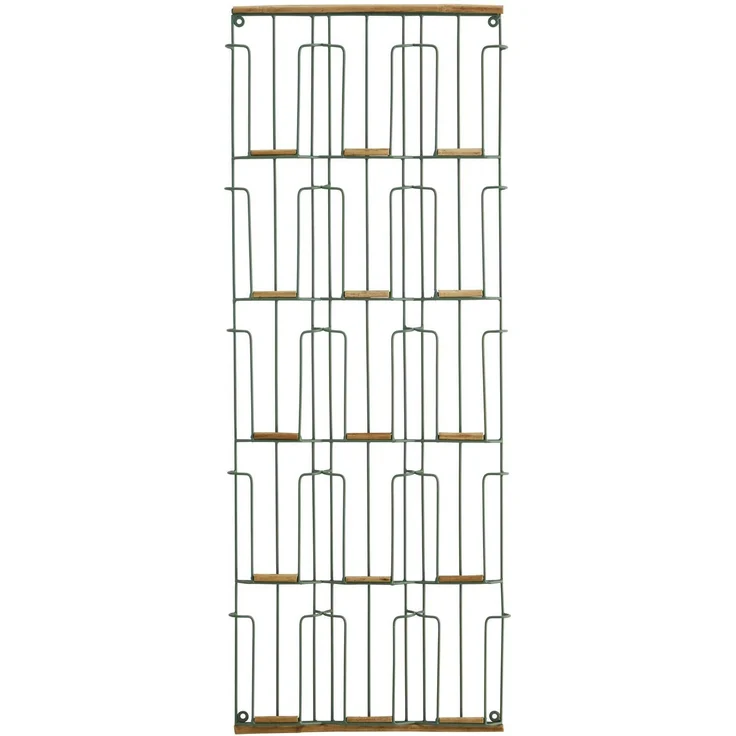 Kartenhalter Wandregal aus Eisen und Bambus dekorativ für Postkarten, Höhe 93 cm... – Bild 1
