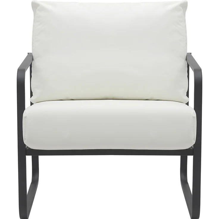 CLP Lounger Manea mit Metallgestell,weiß Kunstleder – Bild 3