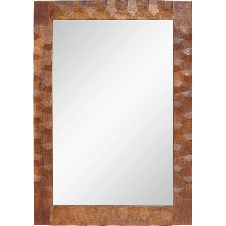 vidaXL Badezimmer Spiegel Akazienbraune Oberfläche 50 x 70 x 2,5 cm 4017931 – Bild 1