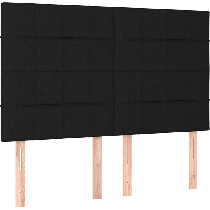 vidaXL Kopfteile 4 Stk. Schwarz 72x5x78/88 cm Stoff 3116332 – Bild 2