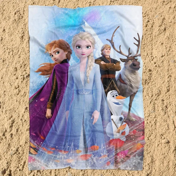 BERONAGE Tagesdecke Frozen Die Eiskönigin Decke Team 130x170 cm Kuscheldecke Fleecedecke, passend zur Bettwäsche, ideal für Sofa, Couch, Kinder-Bett, Auto – Bild 5