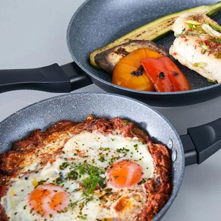 Russell Hobbs RH02799EU7 Metallic Marmor 24 cm Bratpfanne - Antihaftbeschichtete Eier-/Omelettpfanne, Induktionsherd-kompatibel, Pfannkuchen-/Crêpe-Pfanne, Kochgeschirr aus geschmiedetem Aluminium – Bild 6
