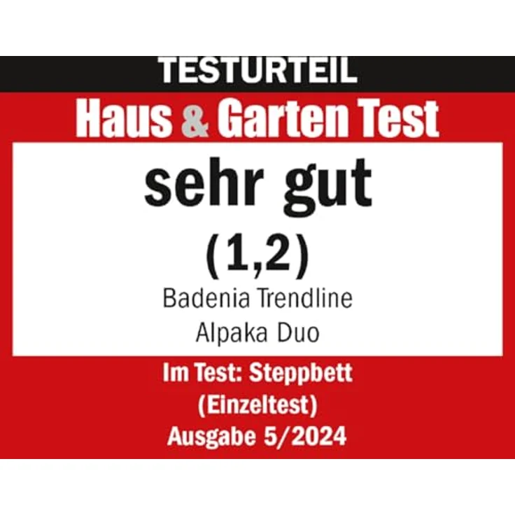 Badenia Trendline Naturhaarbettdecke Alpaka, Füllung: 100% Alpakahaar, Bezug: 100% Baumwolle, Testurteil Haus & Garten Test sehr gut (1,2) – Bild 6